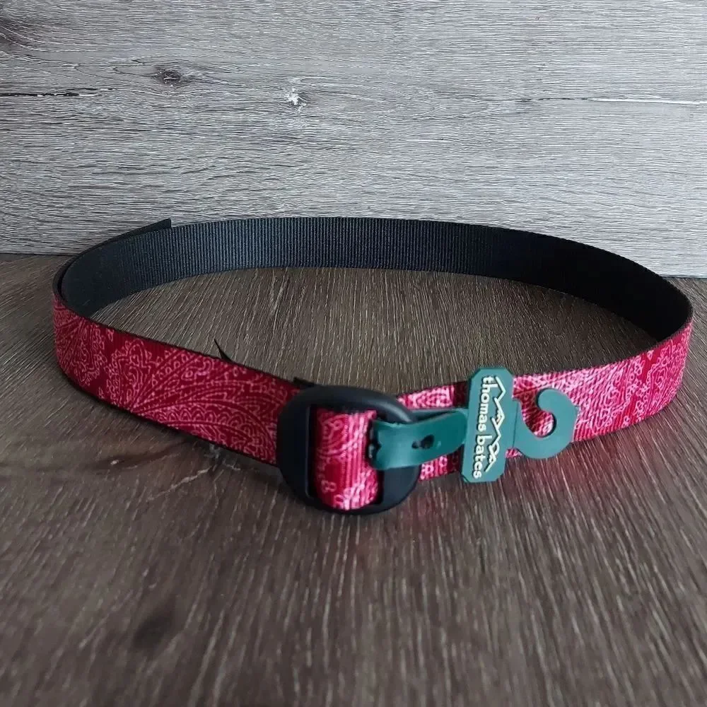 Thomas Bates Women's Backpacker Patterned Canvas Web Belt